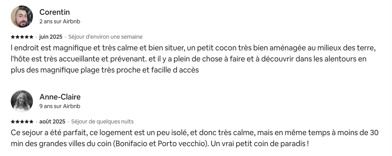 Avis Airbnb Corentin et Anne-Claire